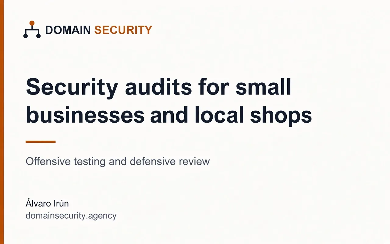 Portada de Domain Security, la web de consultoría de ciberseguridad